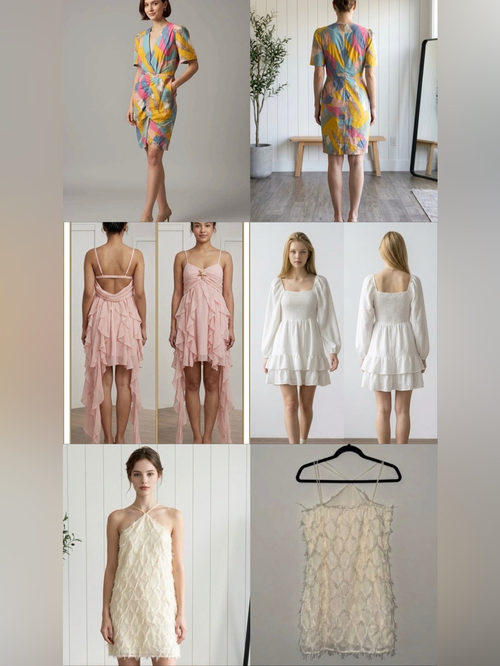 The Casual Chic Dress Bundle: White & Multi-Color Styles